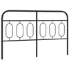 Image de vidaXL Tête de lit métal Noir 150 cm, tête de lit en métal, tête de lit Noire, tête de lit pour lit Double