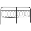 Image de vidaXL Tête de lit métal Noir 200 cm, tête de lit en métal, tête de lit Noire, tête de lit pour lit Double