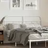 Image de vidaXL Tête de lit de remplacement métal blanc 140 cm