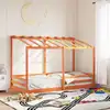 Image de vidaXL Lit pour enfants sans matelas cire marron 80x200 cm pin massif
