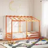Image de vidaXL Lit pour enfants sans matelas cire marron 75x190 cm pin massif