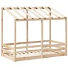 Image de vidaXL Lit pour Enfants avec Toit 80x160 cm Bois Massif de pin, Cadre de lit pour Enfants, lit pour Enfants en Bois, Meuble pour Enfants