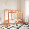 Image de vidaXL Lit pour enfants sans matelas cire marron 70x140 cm pin massif