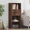 Image de vidaXL Buffet haut chêne marron 50x42,5x124 cm bois d'ingénierie