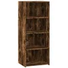 Image de vidaXL Buffet Haut chêne fumé 50x41x124 cm Bois d'ingénierie, Buffet, Placard, Armoire latérale, Armoire, Armoire de Rangement, Armoire Haute