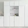 Image de vidaXL Buffet haut blanc 80x42,5x185 cm bois d'ingénierie