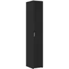 Image de Buffet haut noir 30x42,5x185 cm bois d ingénierie