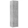 Image de vidaXL Buffet Haut Gris béton 45x42,5x185 cm Bois d'ingénierie, Buffet, Armoire de Rangement, Panneau latéral, Armoire, Armoire latérale