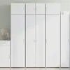 Image de vidaXL Buffet haut blanc 70x42,5x185 cm bois d'ingénierie
