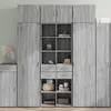 Image de vidaXL Buffet haut sonoma gris 70x42,5x185 cm bois d'ingénierie