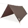 Image de vidaXL Bâche de Camping Marron 406x306 cm imperméable, bâche, bâche imperméable, bâche de Camping légère, bâche d’abri, bâche d’abri de Camping