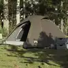 Image de vidaXL Tente de camping à dôme 3 personne marron imperméable