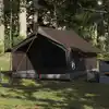 Image de vidaXL Tente de camping 2 personnes marron imperméable