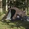 Image de vidaXL Tente de camping tunnel 3 personnes marron imperméable