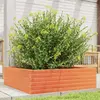 Image de vidaXL Jardinière cire marron 80x80x23 cm bois de pin massif