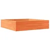 Image de vidaXL Jardinière Cire Marron 100x100x23 cm Bois de pin Massif, jardinière d'extérieur, bac à Fleurs, boîte à Plantes, jardinière de terrasse