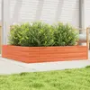 Image de vidaXL Jardinière cire marron 110x110x23 cm bois de pin massif