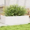 Image de vidaXL Jardinière blanc 90x40x23 cm bois de pin massif