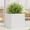 Image de vidaXL Jardinière blanc 50x50x45,5 cm bois de pin massif