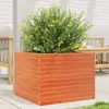 Image de vidaXL Jardinière cire marron 60x60x45,5 cm bois de pin massif