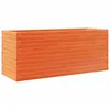 Image de vidaXL Jardinière Cire Marron 110x40x45,5 cm Bois de pin Massif, jardinière d'extérieur, bac à Fleurs, boîte à Plantes, jardinière de terrasse