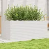 Image de vidaXL Jardinière blanc 110x60x45,5 cm bois de pin massif