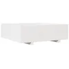 Image de vidaXL Jardinière Blanc 80x80x26,5 cm Bois de pin Massif, jardinière d'extérieur, bac à Fleurs, boîte à Plantes, jardinière de terrasse