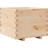 Image de vidaXL Jardinière 60x60x49,5 cm Bois de pin Massif, jardinière d'extérieur, bac à Fleurs, boîte à Plantes, jardinière de terrasse, jardinière d'herbes