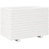 Image de vidaXL Jardinière Blanc 70x40x49,5 cm Bois de pin Massif, jardinière d'extérieur, bac à Fleurs, boîte à Plantes, jardinière de terrasse