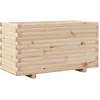Image de vidaXL Jardinière 90x40x49,5 cm Bois de pin Massif, jardinière d'extérieur, bac à Fleurs, boîte à Plantes, jardinière de terrasse, jardinière d'herbes