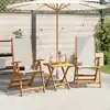 Image de vidaXL Chaises pliables de jardin lot de 2 bois d'acacia et textilène