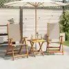 Image de vidaXL Chaises pliables de jardin lot de 2 bois d'acacia et textilène