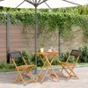Image de vidaXL Ensemble de bistro 3 pcs noir résine tressée et bois massif