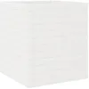 Image de vidaXL Jardinière Blanc 40x40x46 cm Bois de pin Massif, jardinière d'extérieur, bac à Fleurs, boîte à Plantes, jardinière de terrasse