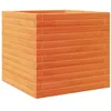 Image de vidaXL Jardinière Cire Marron 50x50x46 cm Bois de pin Massif, jardinière d'extérieur, bac à Fleurs, boîte à Plantes, jardinière de terrasse