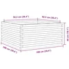 Image de vidaXL Jardinière Blanc 100x100x46 cm Bois de pin Massif, jardinière d'extérieur, bac à Fleurs, boîte à Plantes, jardinière de terrasse