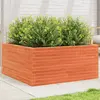 Image de vidaXL Jardinière cire marron 100x100x46 cm bois de pin massif