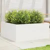 Image de vidaXL Jardinière blanc 110x110x46 cm bois de pin massif