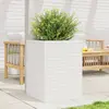 Image de vidaXL Jardinière blanc 50x50x68,5 cm bois de pin massif