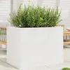 Image de vidaXL Jardinière blanc 90x60x68,5 cm bois de pin massif