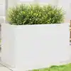 Image de vidaXL Jardinière blanc 110x60x68,5 cm bois de pin massif