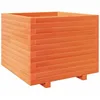 Image de vidaXL Jardinière Cire Marron 60x60x49,5 cm Bois de pin Massif, jardinière d'extérieur, bac à Fleurs, bac à tomates, jardinière de terrasse