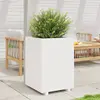 Image de vidaXL Jardinière blanc 50x50x72,5 cm bois de pin massif
