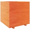 Image de vidaXL Jardinière Cire Marron 70x70x72,5 cm Bois de pin Massif, jardinière d'extérieur, bac à Fleurs, bac à tomates, jardinière de terrasse