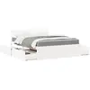 Image de vidaXL Lit avec tiroirs et matelas blanc 160x200 cm bois massif de pin