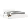 Image de vidaXL Lit avec tiroirs et matelas blanc 140x200 cm bois massif de pin