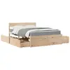 Image de vidaXL Lit avec tiroirs et matelas 140x190 cm bois massif de pin
