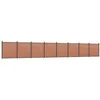 Image de vidaXL Panneau de clôture Marron 1391x186 cm WPC, clôture de Jardin, clôture d’intimité, Panneau de clôture en WPC, barrière de Jardin, Mur de clôture