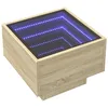 Image de vidaXL Table d'appoint et LED chêne Sonoma 40x40x30 cm Bois ingénierie, Bout de canapé, Table de canapé, Table de Salon, Table d'accent