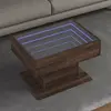 Image de vidaXL Table basse avec LED chêne marron 70x50x45 cm bois d'ingénierie